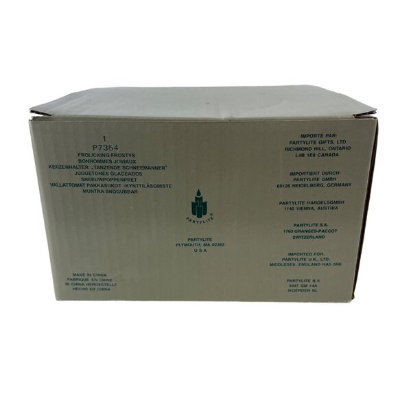 Frolicking Frosty's Candle Holder Snowmen Christmas Partylite w/Box - Picture 8 of 15